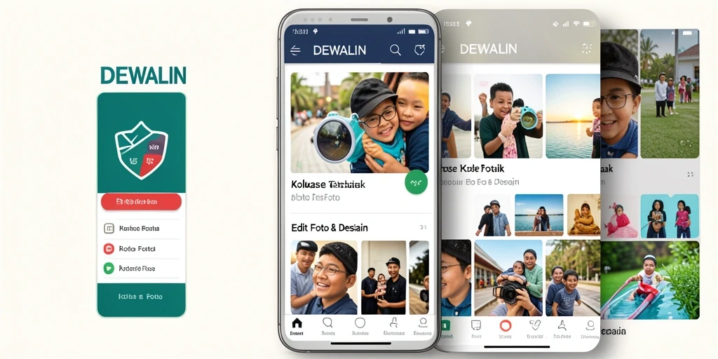 Tampilan antarmuka DEWALIN yang menarik untuk kolase foto.