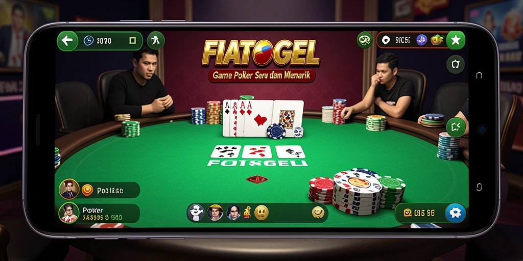 Screenshot FIATOGEL menampilkan antarmuka permainan Poker yang menarik.