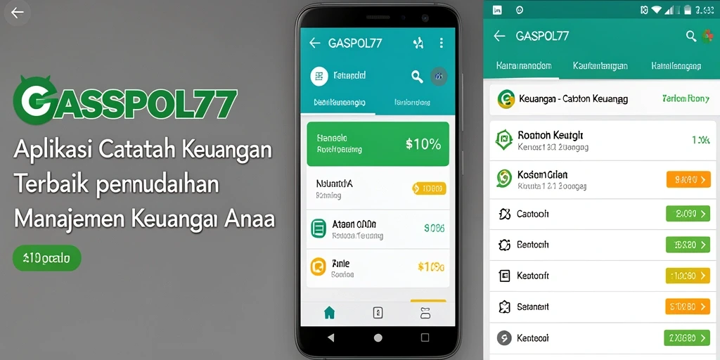 Tampilan antarmuka GASPOL77 untuk catatan keuangan yang sederhana dan menarik.