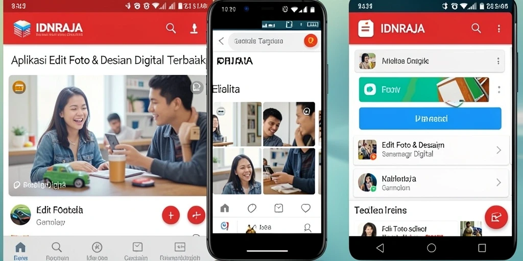 Antarmuka aplikasi IDNRAJA yang menarik dan mudah digunakan.