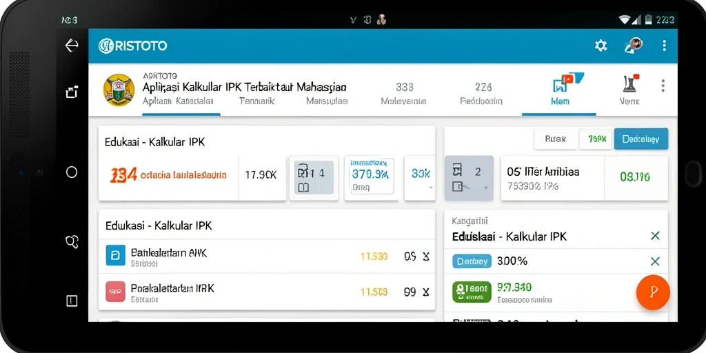 Antarmuka sederhana dan fungsional aplikasi Kalkulator IPK ORISTOTO.