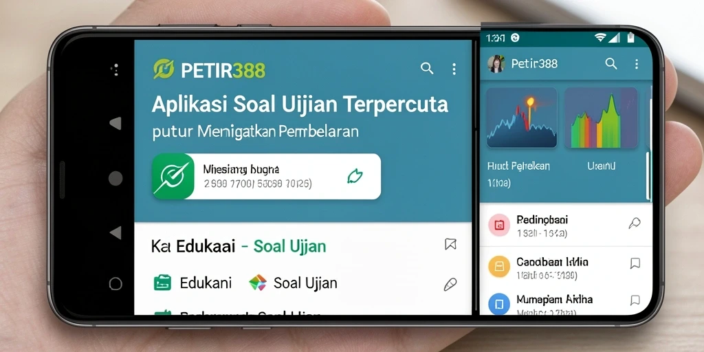 Tampilan antarmuka aplikasi Soal Ujian PETIR388 yang interaktif dan mudah digunakan.