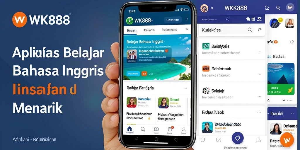 Tampilan antarmuka aplikasi WK888 yang menarik dan user-friendly.